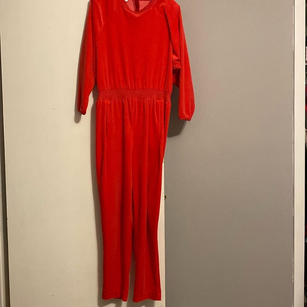 Vintage Keyloun Women’s Velour Long Sleeve Jumpsuit